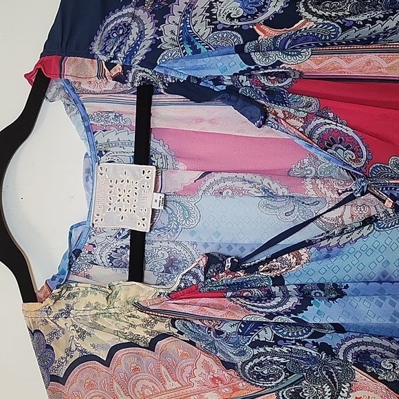 Johnny Was Cordelia Easy Midi Dress Paisley Coastal Sz 1X - Picture 8 of 16